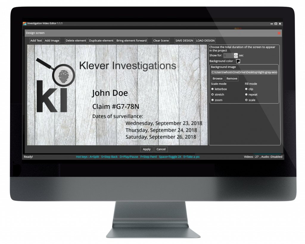 Investigation Video Editor AllInOne Program to Edit Surveillance Video